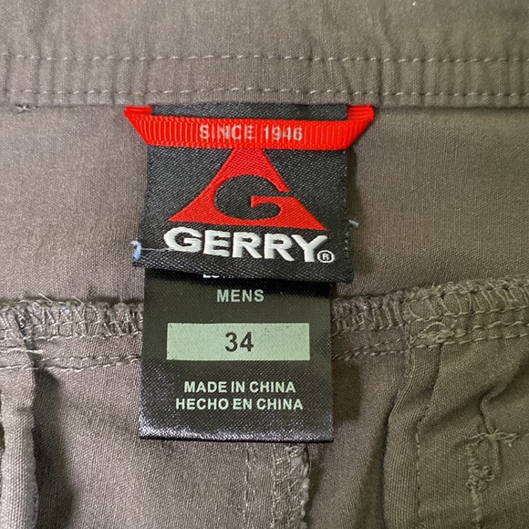 Gerry Shorts Mens Gray Cargo Stretch Outdoor Zip Pockets Rayon Comfort (Size 34) - Picture 6 of 9